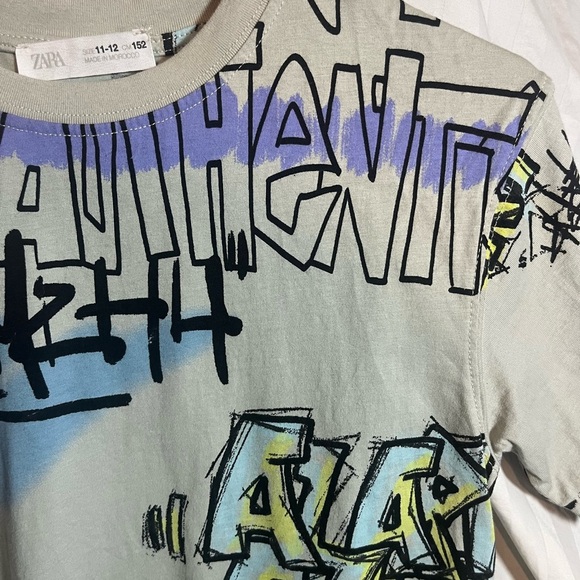 Zara Kids Graffiti Graphic Tee - Multicolor - Picture 2 of 7